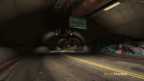 FIVEM Mount Chiliad Tunnel | Expanded Map Location | Interior & Exterior | Working Lights | Road Signs | Graffiti Art | Add-On | Optimized | Fivem Ready | High Quality — image 10