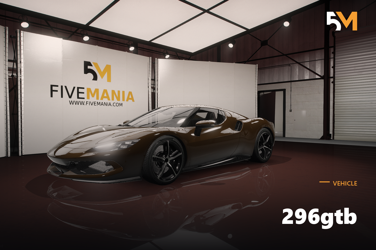 FIVEM 296gtb | Realistic Sports Car [Unbadged] Add-On | Interior & Exterior | Working Lights | Optimized | Fivem Ready | High Quality