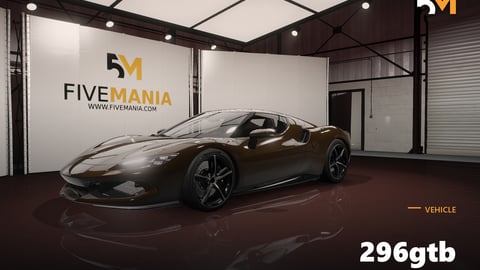FIVEM 296gtb | Realistic Sports Car [Unbadged] Add-On | Interior & Exterior | Working Lights | Optimized | Fivem Ready | High Quality cover