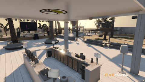 FIVEM Asgard Beach Club | Luxury Beachfront MLO | Interior & Exterior | Multiple Bars | Shop | Tennis Court | Add-On | Optimized | Fivem Ready | High Quality — image 8