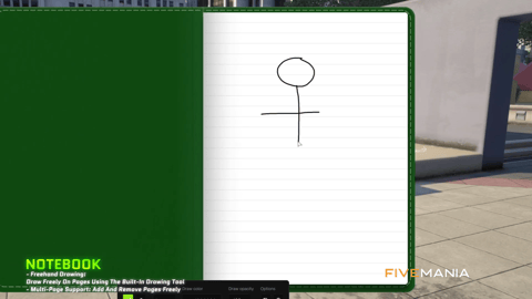 FIVEM Notebook Script | Interactive In-Game Utility | Text Editing | Image Embedding | Freehand Drawing | Customization | Add-On | Optimized | Fivem Ready | High Quality, image 8