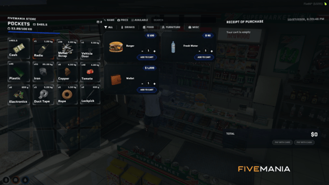 FIVEM Ox Inventory + Ox Lib Redesign | Modern Inventory UI | Crafting System | Store Interface | Hotbar | Add-On | Optimized | Fivem Ready | High Quality, image 13