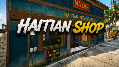 FIVEM Haitian Shop | Mystical Store MLO | Interior & Exterior | Custom Props | Add-On | Optimized | Fivem Ready | High Quality cover
