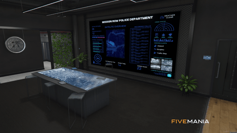 FIVEM Mission Row Pd V4 | Modern Police Station MLO | Interior & Exterior | Multiple Rooms | Control Room | Jail Cells | Add-On | Optimized | Fivem Ready | High Quality — image 41