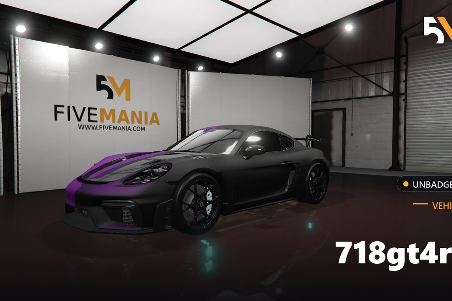 FIVEM 718gt4rs | Realistic Sports Car [Unbadged] Add-On | Optimized | Fivem Ready | High Quality | Liveries