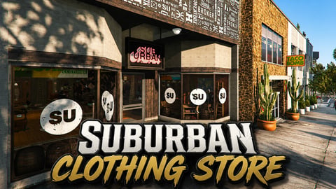 FIVEM Suburban Clothing Store | Retail Interior MLO | Interior & Exterior | Custom Props | Add-On | Optimized | Fivem Ready | High Quality cover