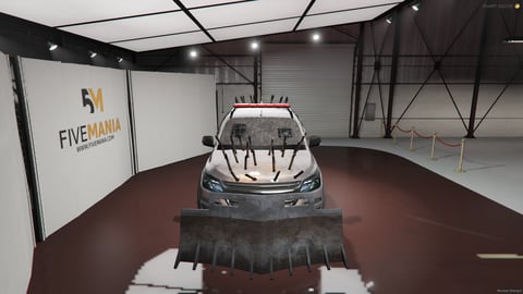 FIVEM Rotaeasy | Armored Survival SUV [Unbadged] Add-On | Spikes & Plow | Barred Windows | Weathered Texture | Working Lights | Optimized | Fivem Ready | High Quality, image 4