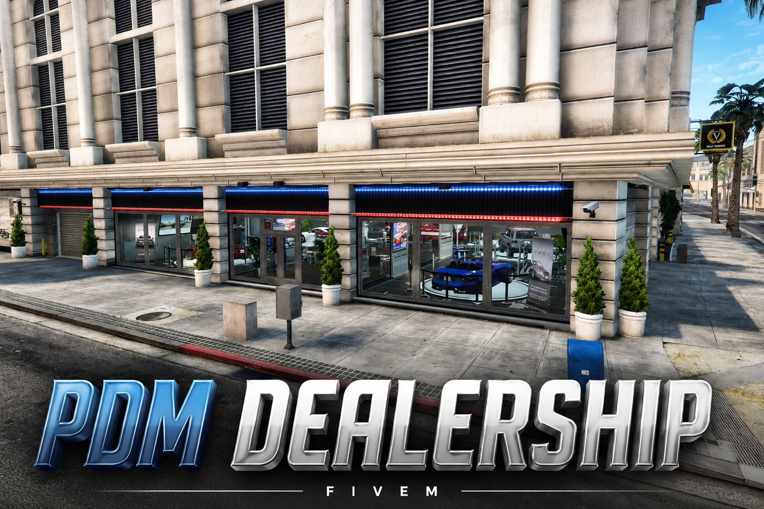 FIVEM Pdm Dealership | Premium Deluxe Motorsport Dealership MLO | Interior & Exterior | Car Showroom | Office Space | Add-On | Optimized | Fivem Ready | High Quality