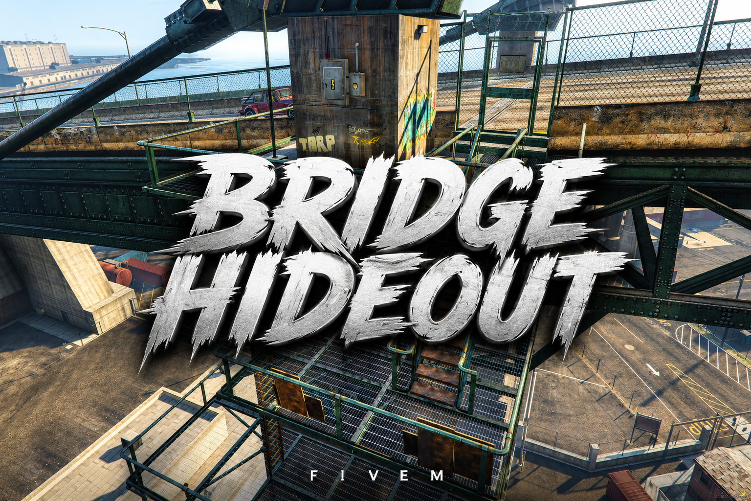 FIVEM Bridge Hideout | Secret Under-Bridge MLO Hideout | Interior & Exterior | Meeting Room | Office Space | Add-On | Optimized | Fivem Ready | High Quality