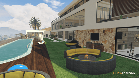 FIVEM Desert Mansion | Luxury Modern Estate | Interior & Exterior | Rooftop Patio | Outdoor Bar | Add-On | Optimized | Fivem Ready | High Quality — image 9