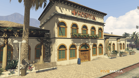 FIVEM Sandy Hospital | Fully Equipped Hospital MLO | Interior & Exterior | Pharmacy | Waiting Room | Add-On | Optimized | Fivem Ready | High Quality — image 3
