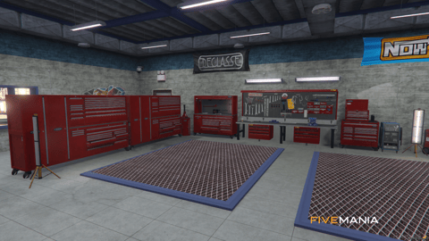 FIVEM Los Santos Customs Mechanic Airport Section | Expanded Mechanic Shop MLO | Interior & Exterior | Lounge Area | Underground Parking | Add-On | Optimized | Fivem Ready | High Quality — image 8