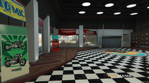 FIVEM Motorcycle Paradise | Motorcycle Dealership & Garage MLO | Interior & Exterior | Showroom & Workshop | Add-On | Optimized | Fivem Ready | High Quality — image 12