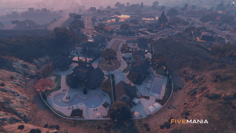 FIVEM Luxury Mirrorpark | Upscale Residential Area MLO | Multiple Mansions | Custom Landscaping | Pools & Garages | Interior & Exterior | Add-On | Optimized | Fivem Ready | High Quality — image 17
