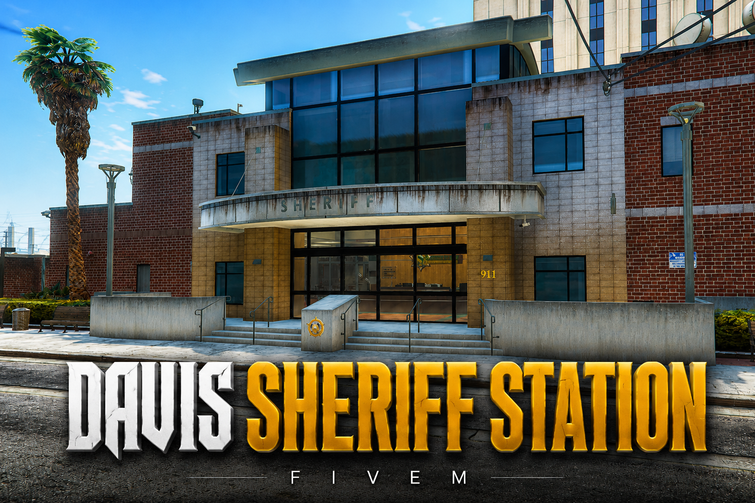 FIVEM Davis Sheriff Station | Detailed Police Station MLO | Interior & Exterior | Shooting Range | Jail Cells | Offices | Add-On | Optimized | Fivem Ready | High Quality