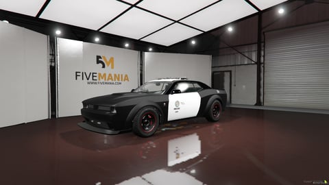 FIVEM Dodge Challenger SRT Hellcat | Lore Friendly Police Muscle Car | Working Emergency Lights | Custom Livery | Add-On | Optimized | Fivem Ready | High Quality, image 3