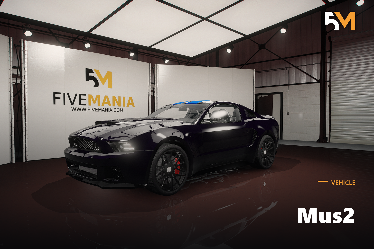 FIVEM Mus2 | Realistic Sports Car [Unbadged] Add-On | Emergency Lighting | Interior & Exterior | Tuning Parts | Optimized | Fivem Ready | High Quality