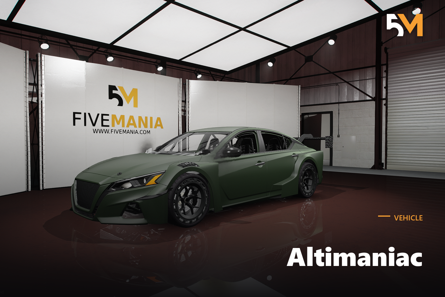 FIVEM Altimaniac | Highly Modified Sports Sedan [Unbadged] Add-On | Widebody Kit | Custom Wheels | Large Spoiler | Optimized | Fivem Ready | High Quality | Add-On
