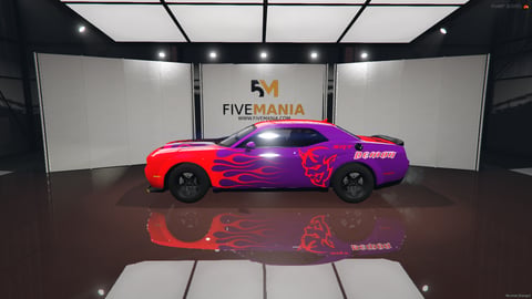 FIVEM Dodge Challenger SRT Demon | Realistic Sports Car [Badged] Add-On | Custom Livery | Custom Wheels | Optimized | Fivem Ready | High Quality — image 7