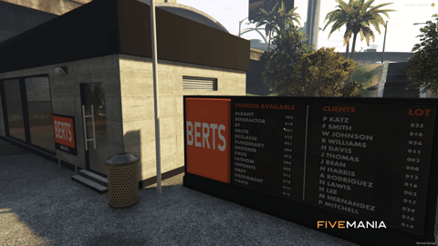 FIVEM Bert's Car Rental | Car Rental Business MLO | Interior & Exterior | Custom Props | Branding | Add-On | Optimized | Fivem Ready | High Quality — image 4