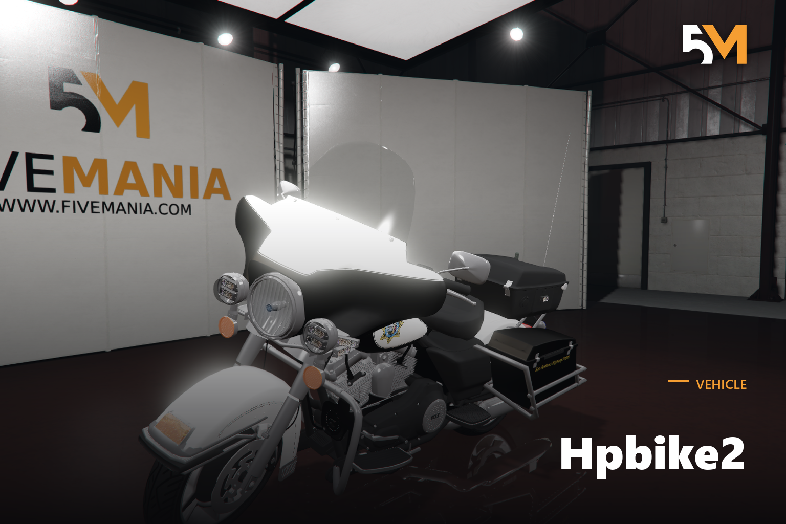 FIVEM Hpbike2 | Lore-Friendly Police Motorcycle Add-On | Working Lights | Saddlebags | Add-On | Optimized | Fivem Ready | High Quality