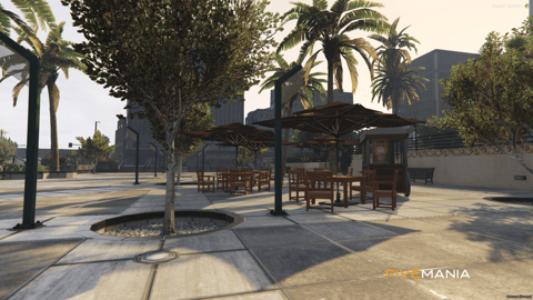 FIVEM Strawberry Legions Square | Enhanced City Square MLO | Custom Props | New Seating Areas | Gas Station | Add-On | Optimized | Fivem Ready | High Quality — image 12