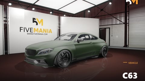 FIVEM C63 | Realistic Sports Car [Badged] Add-On | Optimized | Fivem Ready | High Quality cover