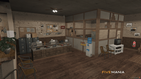 FIVEM Larry's Mechanic | Desert Mechanic Shop MLO | Interior & Exterior | Waiting Area | Office Space | Garage Bays | Add-On | Optimized | Fivem Ready | High Quality — image 4