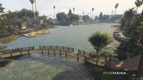 FIVEM Grove Street Lake | Multi-Purpose Waterfront MLO | Gym & Office | Outdoor Lounge | Amphitheater & Beach | Add-On | Optimized | Fivem Ready | High Quality — image 13