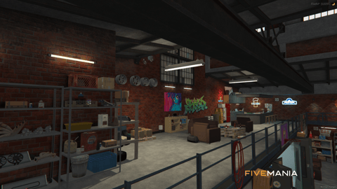 FIVEM Bennys | Iconic Mechanic Shop MLO | Interior & Exterior | Paint Booth | Lounge Area | Custom Props | Add-On | Optimized | Fivem Ready | High Quality — image 6