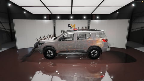FIVEM Rotaeasy | Armored Survival SUV [Unbadged] Add-On | Spikes & Plow | Barred Windows | Weathered Texture | Working Lights | Optimized | Fivem Ready | High Quality, image 8
