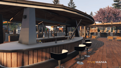 FIVEM Drive In Cinema | Waterfront Entertainment MLO | Outdoor Cinema Screen | Beach Bar & Lounge | Parking Area | Add-On | Optimized | Fivem Ready | High Quality — image 9