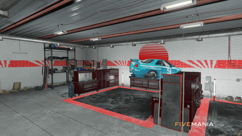 FIVEM Risingsun Mechanic Shop | Custom Mechanic Shop MLO | Interior & Exterior | Repair Bays | Add-On | Optimized | Fivem Ready | High Quality — image 7