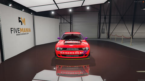FIVEM Dodge Challenger SRT Demon | Realistic Sports Car [Badged] Add-On | Custom Livery | Custom Wheels | Optimized | Fivem Ready | High Quality — image 4
