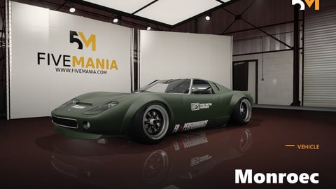 FIVEM Monroec | Realistic Sports Car [Unbadged] Add-On | Interior & Exterior | Optimized | Fivem Ready | High Quality cover