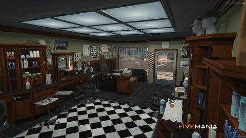 FIVEM Barber | Classic Barber Shop MLO | Interior & Exterior | Custom Props | Optimized | Fivem Ready | High Quality — image 5