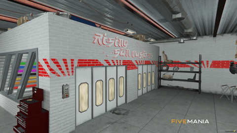 FIVEM Risingsun Mechanic Shop | Custom Mechanic Shop MLO | Interior & Exterior | Repair Bays | Add-On | Optimized | Fivem Ready | High Quality — image 11