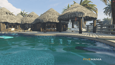 FIVEM Bungalow Village | Tropical Island Village MLO | Multiple Bungalows | Private Pools | Interior & Exterior | Add-On | Optimized | Fivem Ready | High Quality — image 14