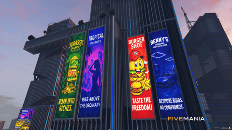 FIVEM Peak Towers | Multi-Purpose High-Rise MLO | Interior & Exterior | Rooftop Terrace | Custom Billboards | Multiple Businesses | Add-On | Optimized | Fivem Ready | High Quality — image 4