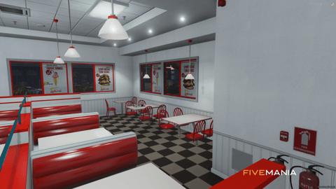 FIVEM Up N Atom Burger Vinewood | Iconic Fast Food Restaurant MLO | Interior & Exterior | Custom Props | Optimized | Add-On | Fivem Ready | High Quality — image 10