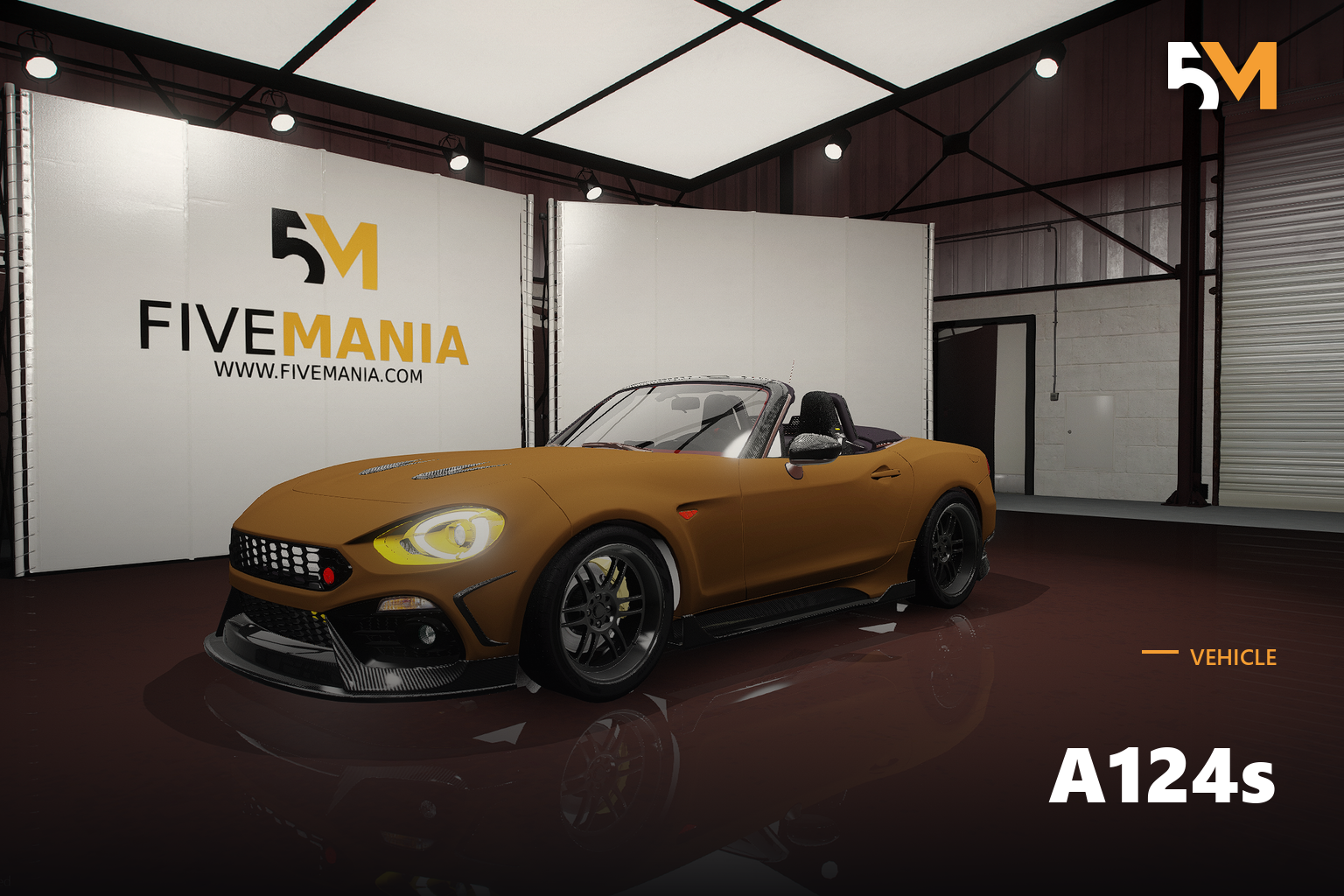 FIVEM A124s | Realistic Convertible Sports Car [Unbadged] Add-On | Working Lights | Custom Rims | Tuning Parts | Add-On | Optimized | Fivem Ready | High Quality