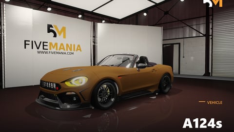 FIVEM A124s | Realistic Convertible Sports Car [Unbadged] Add-On | Working Lights | Custom Rims | Tuning Parts | Add-On | Optimized | Fivem Ready | High Quality cover