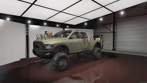 FIVEM Rambo | Armored Off-Road Pickup Truck [Unbadged] Add-On | Spiked Front | Reinforced Body | Custom Suspension | Off-Road Tires | Add-On | Optimized | Fivem Ready | High Quality, image 3