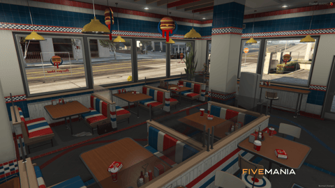 FIVEM Burgershot Restaurant | Iconic Fast Food MLO | Interior & Exterior | Full Kitchen | Dining Area | Restrooms | Add-On | Optimized | Fivem Ready | High Quality — image 8