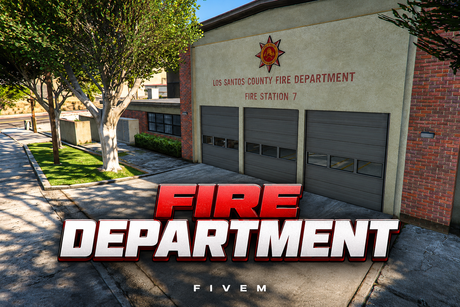 FIVEM Fire Department | Lore-Friendly Fire Station MLO | Interior & Exterior | Offices & Garage | Kitchen & Restrooms | Add-On | Optimized | Fivem Ready | High Quality