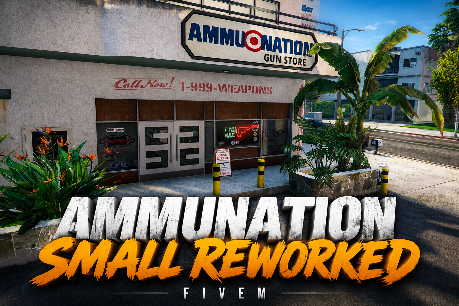 FIVEM Ammunation Small Reworked | Reworked Gun Store MLO | Interior & Exterior | Custom Props | Add-On | Optimized | Fivem Ready | High Quality