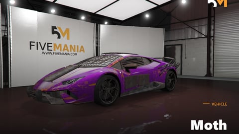 FIVEM Moth | Custom Battle Car [Unbadged] Add-On | Spikes & Armor | Unique Livery | Optimized | Fivem Ready | High Quality | Add-On cover
