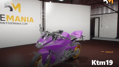 FIVEM Ktm19 | Sport Motorcycle [Unbadged] Add-On | Custom Paint | Orange Wheels | High Performance | Optimized | Fivem Ready | High Quality cover