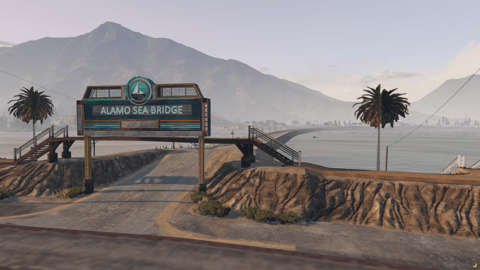 FIVEM Sandy Bridge | Alamo Sea Bridge Map Expansion | Custom Signage & New Route | Add-On | Optimized | Fivem Ready | High Quality — image 5