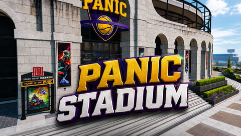 FIVEM Panic Stadium | Multi-Purpose Sports Arena MLO | Interior & Exterior | Go-Kart Track | Food Stalls | Parking Garage | Add-On | Optimized | Fivem Ready | High Quality cover